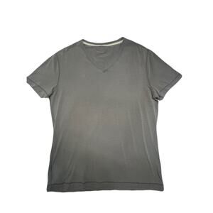 Lululemon Mens Vee Neck Short Sleeve Performance Athleisure Tee Dark Gray Size L